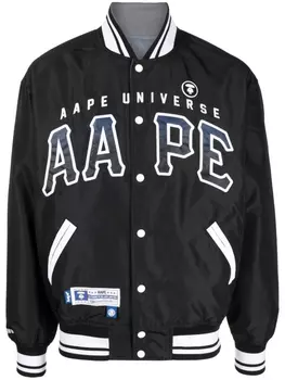 Бомбер с нашивкой-логотипом AAPE BY *A BATHING APE, черный