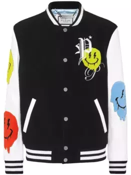 Бомбер с нашивкой Smile Philipp Plein, черный