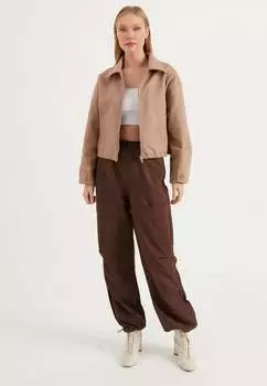 Бомбер с печатью Herita, бежевый