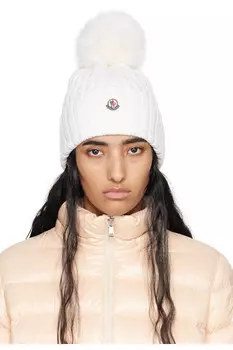 Бомбер с помпоном Moncler, белый