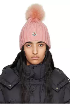 Бомбер с помпоном Moncler, розовый