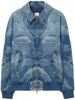 Бомбер с принтом BURBERRY, синий