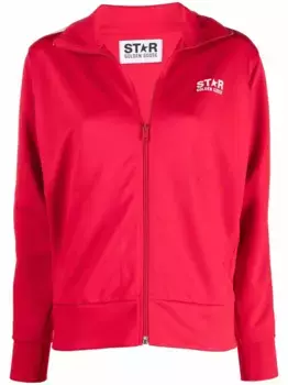 Бомбер с принтом GOLDEN GOOSE, красный