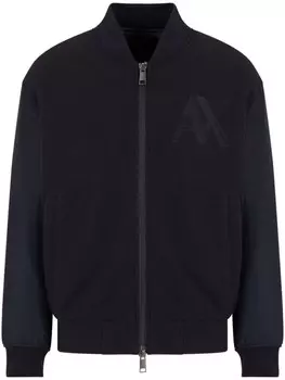 Бомбер с вышитым логотипом Armani Exchange, синий