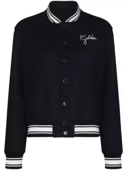 Бомбер с вышитым логотипом GOLDEN GOOSE, синий