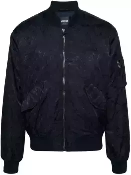 Бомбер с вышитым логотипом VERSACE, синий