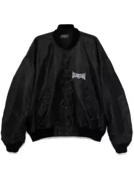 Бомбер с вышивкой BALENCIAGA, черный