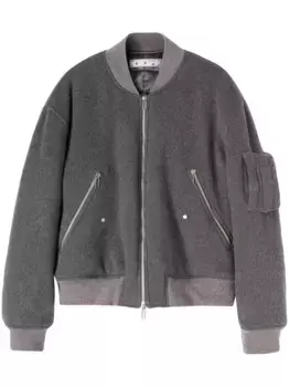 Бомбер с вышивкой OFF-WHITE, серый