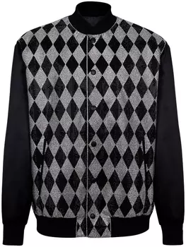 Бомбер со стразами Balmain, черный