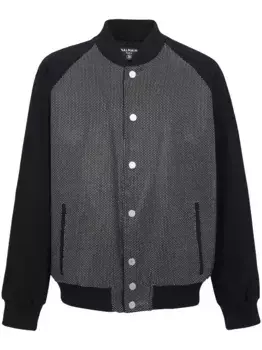 Бомбер со стразами BALMAIN, черный