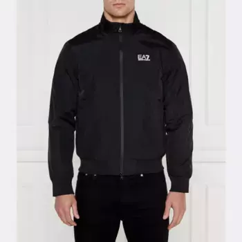 Бомбер стандартного кроя Ea7, черный