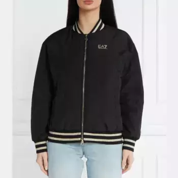 Бомбер стандартного кроя Ea7, черный