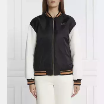 Бомбер стандартного кроя Ea7, черный