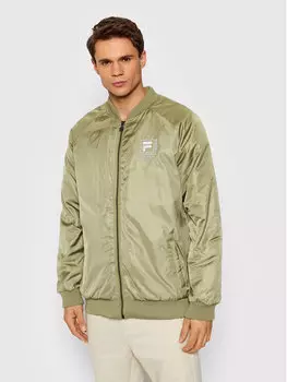 Бомбер стандартного кроя Fila, зеленый