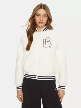 Бомбер стандартного кроя Guess, белый