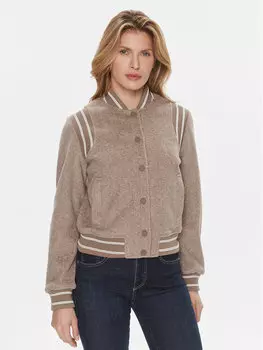 Бомбер стандартного кроя Guess, бежевый