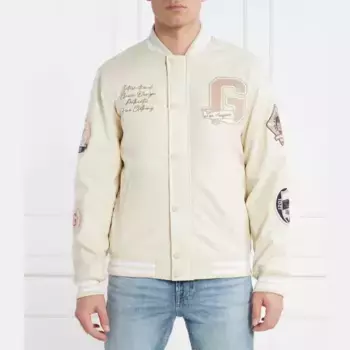 Бомбер стандартного кроя Guess, бежевый