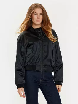 Бомбер стандартного кроя Guess, черный