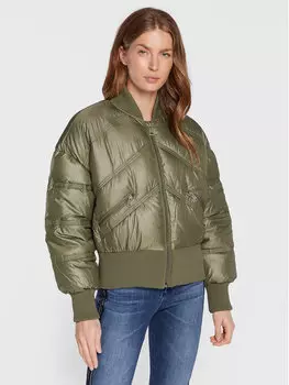 Бомбер стандартного кроя Guess, хаки