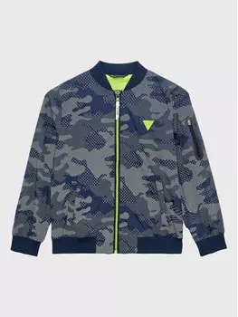 Бомбер стандартного кроя Guess, синий