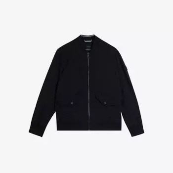 Бомбер стандартного кроя из смесового нейлона с ребристым воротником Alabama Ted Baker, черный