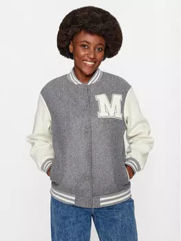 Бомбер стандартного кроя Only, серый