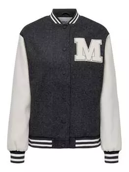 Бомбер стандартного кроя Only, серый