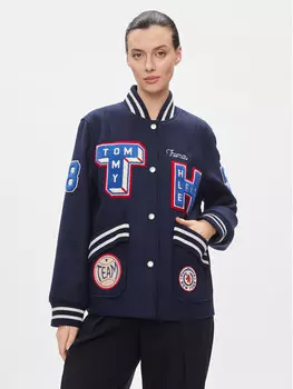 Бомбер стандартного кроя Tommy Hilfiger, синий