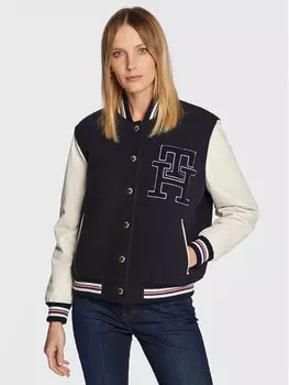 Бомбер стандартного кроя Tommy Hilfiger, синий