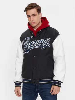 Бомбер стандартного кроя Tommy Jeans, черный