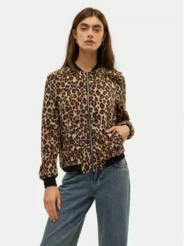 Бомбер стандартного кроя Vero Moda, коричневый