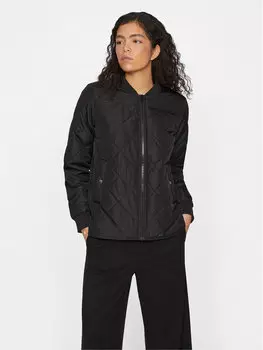 Бомбер стандартного кроя Vila, черный