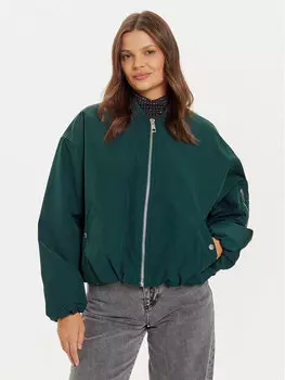 Бомбер свободного кроя Only, зеленый