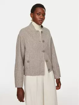 Бомбер свободного кроя Twinset, серый