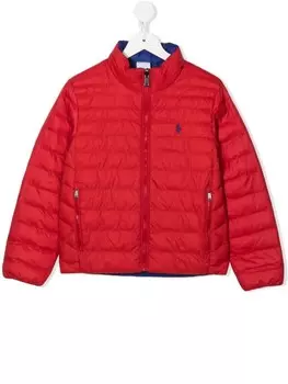 Бомбер Terra с вышитым логотипом Ralph Lauren Kids, красный
