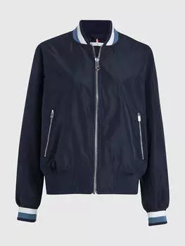 Бомбер Tommy Hilfiger Stripe Trim, синий