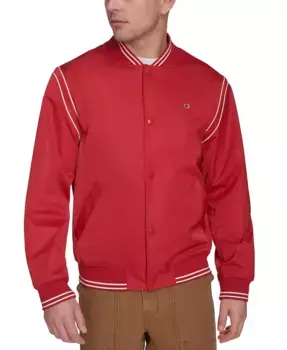 Бомбер в полоску Varsity Champion, красный