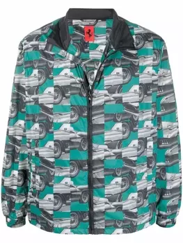 Бомбер в технике пэчворк Ferrari, черный