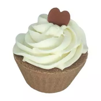 Бомбочка для ванны КОРИЧНЕВЫЙ МАФФИН С СЕРДЦЕМ Green Garden