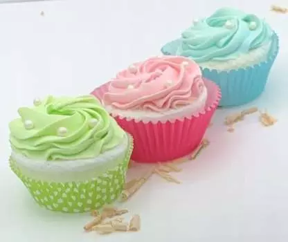 Бомбочки для ванны Маффины, Алоэ Вера, Дыня и Арбуз, Голубая Лагуна, 3 шт. Green Garden