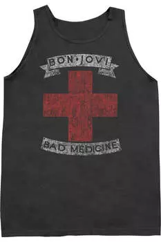 Бон Джови Бад Медицина мужская майка Gildan, цвет charcoal