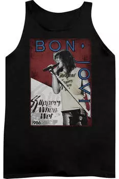 Bon Jovi 86 Tour мужская майка Gildan, черный