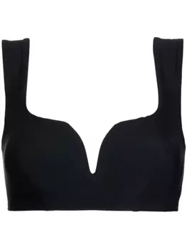 BONDI BORN лиф бикини Ellie с вырезом в форме сердца, черный