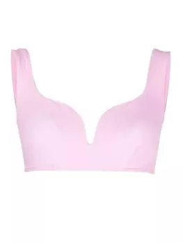 BONDI BORN топ бикини Ellie с V-образным вырезом, розовый