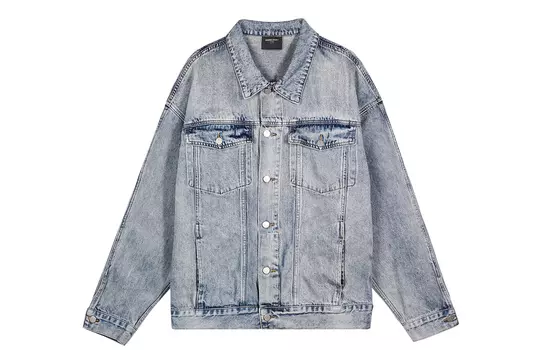 BONELESS Джинсовая куртка унисекс синего цвета