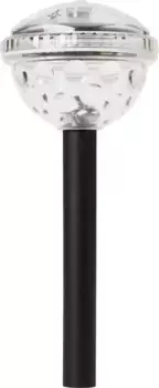 BONETTI Светодиодный садовый светильник, светодиодная панель с источником света | Светодиод встроенный, комплект - 3 шт., изменение цвета RGB 10 см, Высота: 38 см, черный