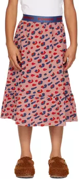 Bonmot Organic Kids Розовая юбка с оборками и леопардовым принтом