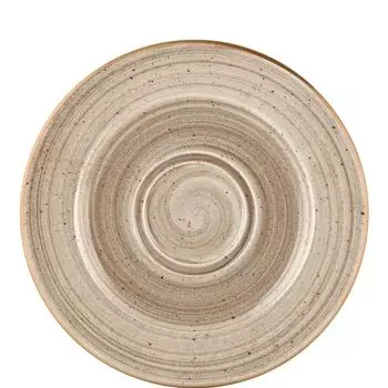 Bonna Premium Фарфоровое блюдце Aura Terrain Rita, 16см, премиальный фарфор, песок, 1 штука Kar Porselen