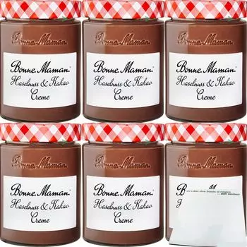 Bonne Maman Крем с лесным орехом и какао, упаковка 6 шт. (6 банок по 360 г) + блок usy