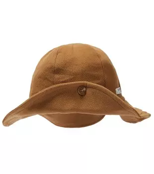 Боннская шапка из хлопка и льна Donsje, коричневый